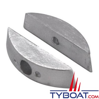 Anode 1/2 lune compatible Volvo embase sail drive - zinc