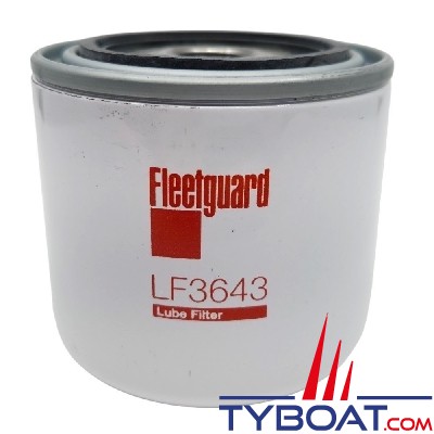 Fleetguard LF3643 - Filtre à huile compatible PERKINS PRIMA 504.2T, M80T, /50/60/80 et Volvo MD22A/MD22L-A/TMD22A