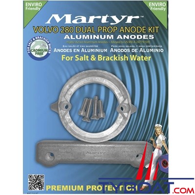 Martyr - Kit anodes alu compatible Volvo Penta 280 Dual Prop