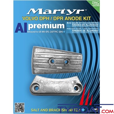 Martyr - Kit anodes alu compatible Volvo Penta DPH