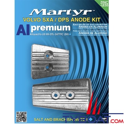 Martyr - Kit anodes alu compatible Volvo Penta SX-A - DPS