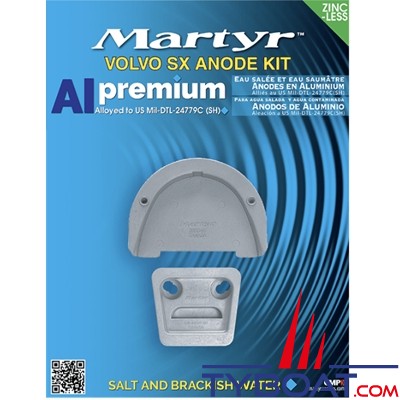 Martyr - Kit anodes alu compatible Volvo Penta SX