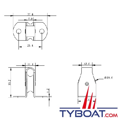 Allen - Dynamic 20 A4710 - Poulie verticale - cordage Ø 6mm