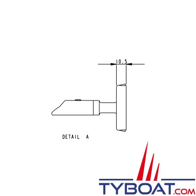 Allen - A4898S - Prolongateur safran - Poignée en aluminium - Optimist / Cadet - 609 mm