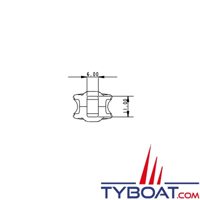 Allen - Dynamic 20 A2020TI3 - Poulie simple fixe à cordage - cordage Ø 6mm