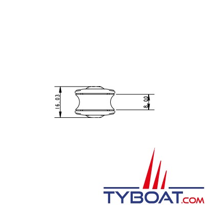 Allen - Dynamic 20 A2020TI3 - Poulie simple fixe à cordage - cordage Ø 6mm