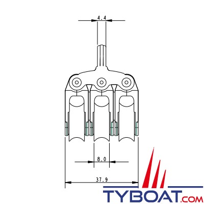 Allen - Dynamic 20 A2024 - Poulie triple - cordage Ø 6mm