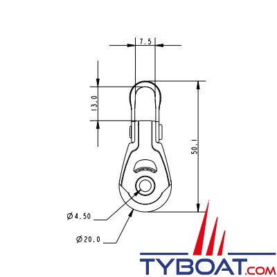 Allen - Dynamic 20 A2024 - Poulie triple - cordage Ø 6mm