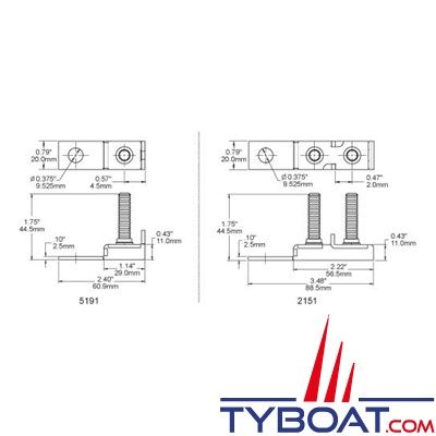 Blue Sea Systems - porte fusible double MRDF -  30-300 Ampères 