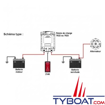 Blue Sea Systems - Relais de charge ML-ACR 24V - 500A + interrupteur