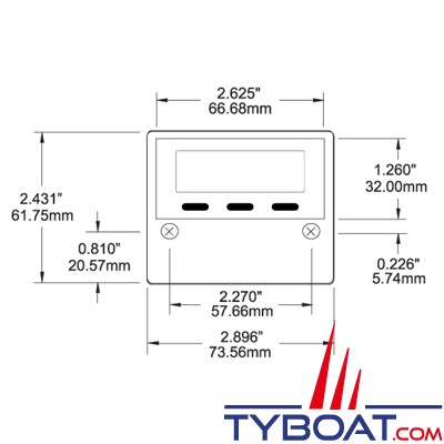 Blue Sea Systems - Voltmètre digital dc avec alarme  - 0/60VDC