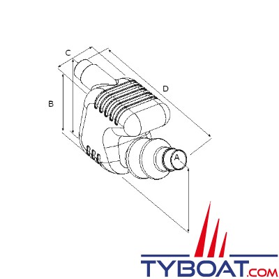 Can SB - Waterlock pour tuyau  Ø 40,5 / 45,5 / 50,5 mm  - Capacité 7 litres