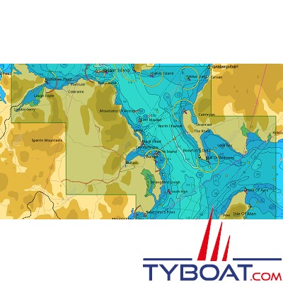 C-MAP - Carte Local Max format SD micro SD - EW-M033 Ireland Strangford Lough to Lough Foyle