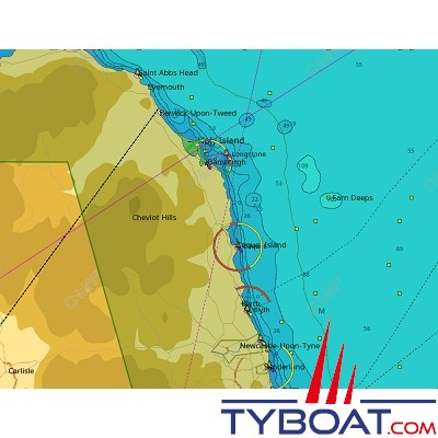 C-MAP - Carte Local Max format SD micro SD - EW-M036 United Kingdom Bridlington Bay to Montrose