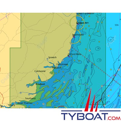 C-MAP - Carte Local Max format SD micro SD - EW-M038 United Kingdom Dover Strait to Great Yarmouth