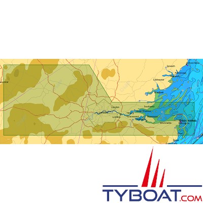 C-MAP - Carte Local Max format SD micro SD - EW-M039 United Kingdom Thames et Medway