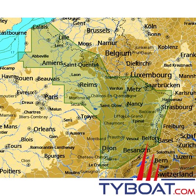 C-MAP - Carte Local Max format SD micro SD - EW-M230 France Eaux intérieures Nord Est 