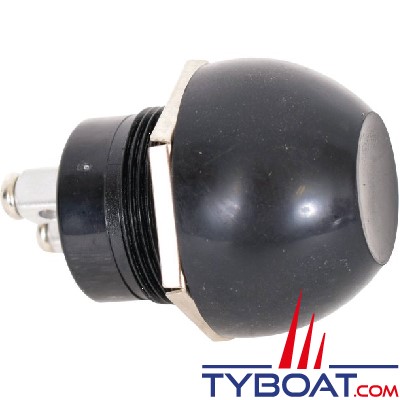 Euromarine - Bouton poussoir 1 pôle off/mom 20A étanche noir