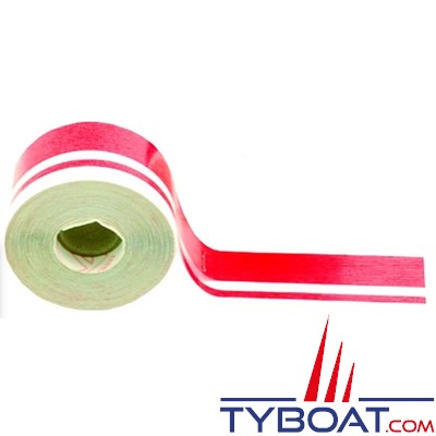 Ruban adhésif décoratif stripband rouge longueur 10m largeur