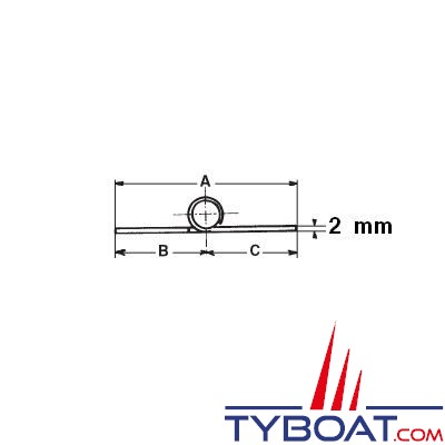 Charnière inox poli 84 x 36 x 48 mm (x10 pièces)