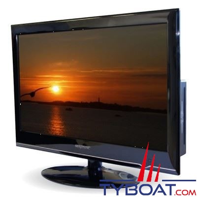 TV, écran plat 15.6 39cm 16/9 avec lecteur DVD intégré, 12/220V