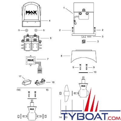 Max Power - Moteur pour CT35/45 - 12V 