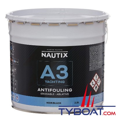 Nautix - Antifouling érodable A3 Yachting Blanc gris – 2,5 litres