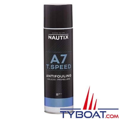 Nautix - antifouling pour hélice et embase A7 T.SPEED - Blanc - Aérosol 0,5 Litre