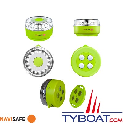 Navisafe - NS010 Lampe de sécurité Navi Light 360° Rescue - 2 MN - support magnétique - blanc - Fluorescent