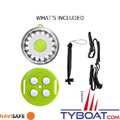 Navisafe - NS010 Lampe de sécurité Navi Light 360° Rescue - 2 MN - support magnétique - blanc - Fluorescent