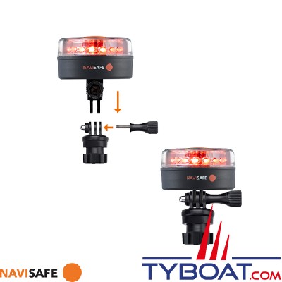 Navisafe - NS045 - Navilight 360° All Red - 2NM - avec base Navimount