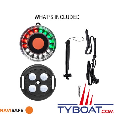 Navisafe - NS305 Lampe de sécurité Navi Light 360° - 2 MN - support magnétique - tricolore