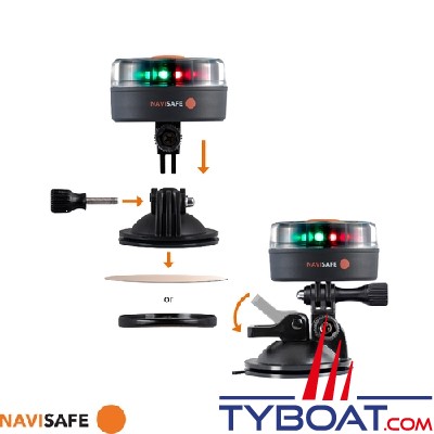 Navisafe - NS341 - Navilight Tricolor 2NM - base ventouse