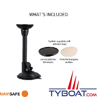 Navisafe - NS910 - Support à ventouse - pliable - base magnétique