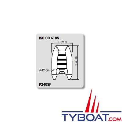 Plastimo - Annexe Fish - P540SF - Pêche lac et rivière - Grande stabilité - Charge maxi 350 kg