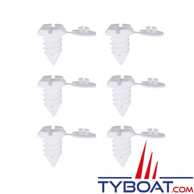 PLASTIMO - Pack 6 valves pour Bumper & pare-battage Performance - Bouchon blanc