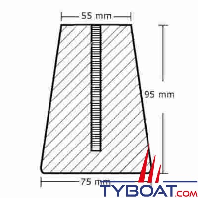 Anode magnésium à suspendre - 1 kg