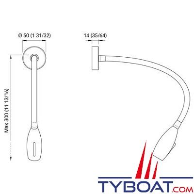 Quick - Maya - Liseuse Led - 10/30 Volts - Longueur 30 Centimètres