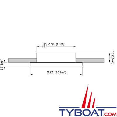 Quick - Plafonnier LED Ted C - 10/30 Volts  - Blanc naturel - Ø 72 mm - IP66