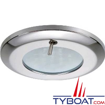 Quick - Spot LED Selene Inox - 10/30 Volts - Bland chaud - Avec interrupteur  - Ø 77 mm QUICK QL078 