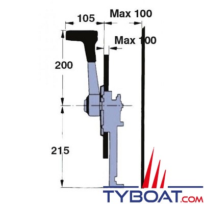 Dometic - Boîtier de commande moteur bi fonction TFX 700SM mono-levier - TFX172105 