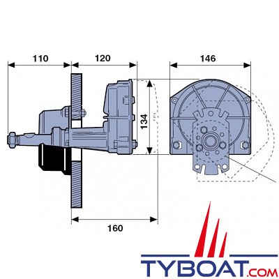 Dometic - Boîtier de direction Morse D0290 pour moteur hors-bord jusquà 185CV