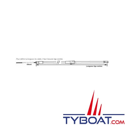 Dometic - Câble de direction SSC290 pour Boîtier Morse D0290 - 5 mètres