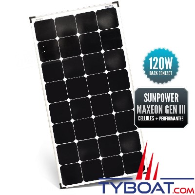 Seatronic - Panneau rigide - Sunpower Maxeon Gen III Back contact - 120 watts - 540*1060*35 mm