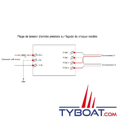 Seatronic - élevateur de tension isolé - 12V / 24V - 100W