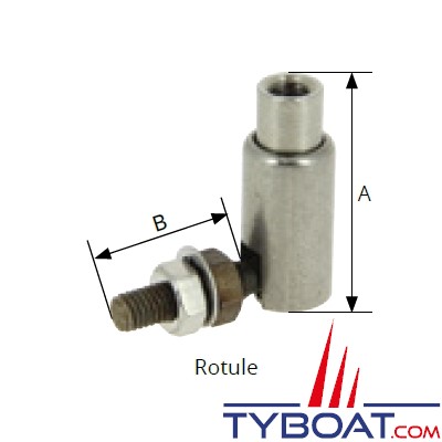 Rotule inox - Grand modèle - Câble moteur 30C / MZ / 33C