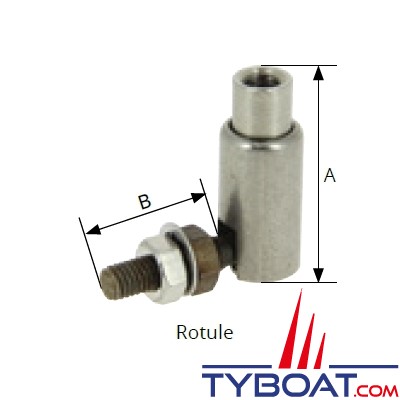 Rotule inox - petit modèle - Câble moteur 40C / 43C