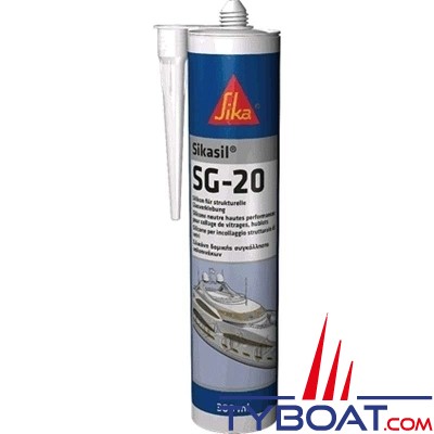 Sika - SG20 - Mastic silicone neutre à hautes performances - 300 ml - Blanc