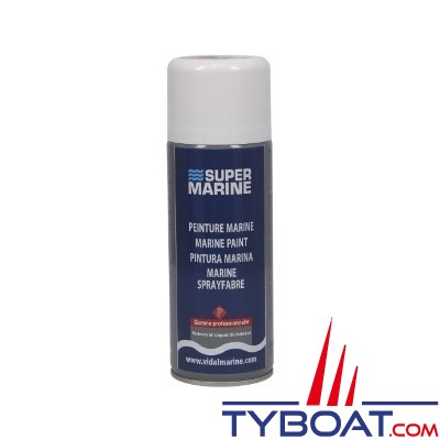 Super marine - Peinture moteur aérosol - 400 ml - Noir brillant