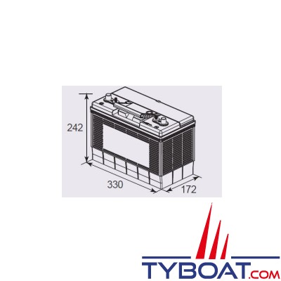 Tredan - Batterie marine mixte démarrage / servitude -  12V 110A.h C20 800AEN